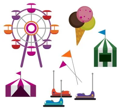 Amusement Park 스톡 일러스트
