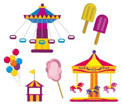 Amusement Park Stock Illustration