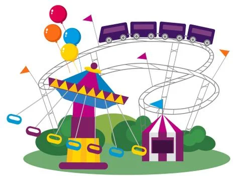 Amusement Park Stock Illustration