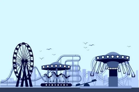 The Amusement Park Stock Illustration