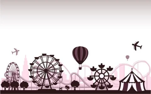The Amusement Park Stock Illustration