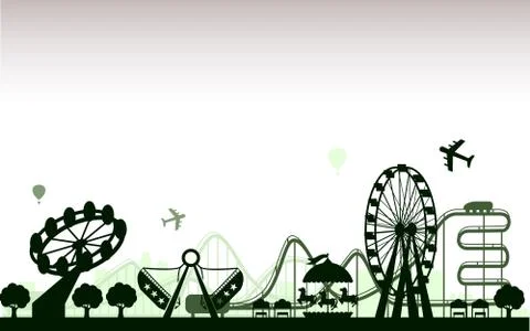 The Amusement Park Stock Illustration
