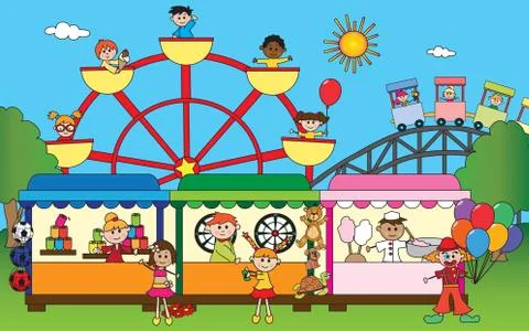 Amusement park Stock Illustration