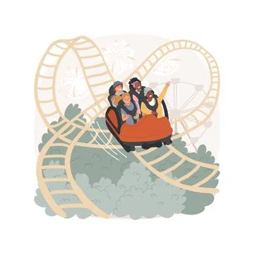 Amusement park isolated cartoon vector illustration. Stock Illustration