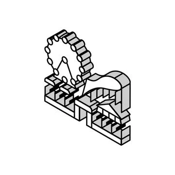 Amusement park isometric icon vector illustration Stock Illustration