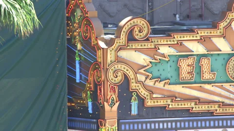 Amusement park lights Stock Footage 31745565