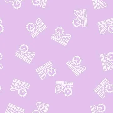 Amusement park line seamless pattern Stock Illustration