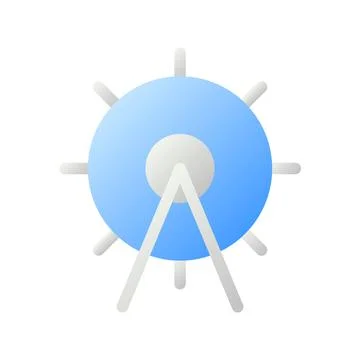 Amusement park location flat gradient two-color ui icon 스톡 일러스트