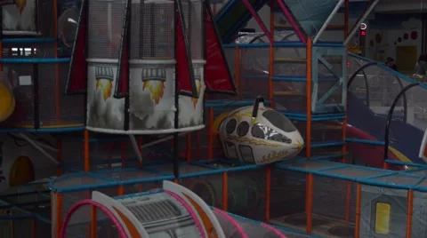 Amusement park at the Mall Stock Footage 56648537