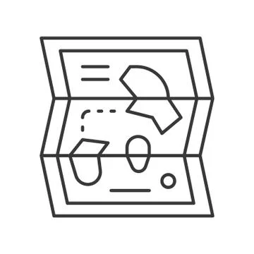 Amusement park map vector icon, amusement park related line style Ilustración de archivo