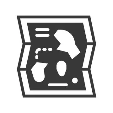 Amusement park map vector icon, amusement park related solid style Ilustración de archivo