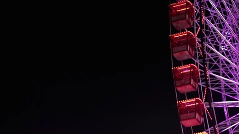 Amusement park at night Stock Footage 289444081