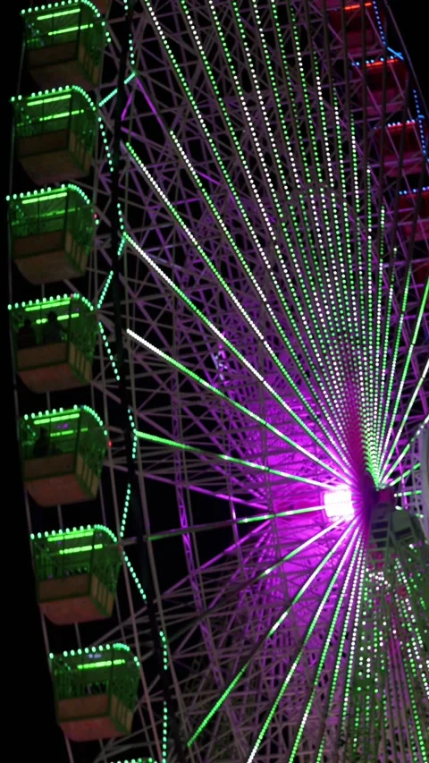 Amusement park at night Video stock 289444090