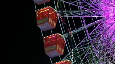 Amusement park at night Video stock 289444094