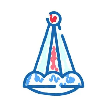 Amusement park pendulum ride icon illustrating fun entertainment Stock Illustration