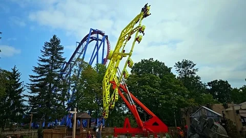Amusement Park Ride Stock Footage 250100984