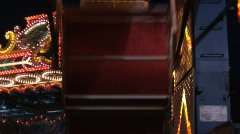 Amusement Park rides Stock Footage 97609