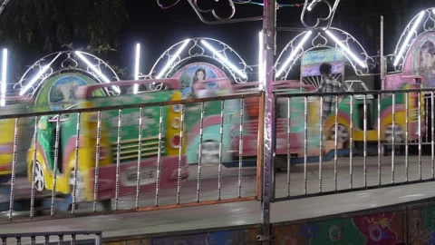 Amusement park rides 스톡 동영상 328530182