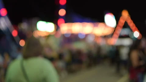 Amusement Park Rides at Night Video stock 210230897