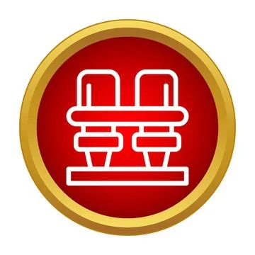 Amusement park rollercoaster seats ride icon design 스톡 일러스트