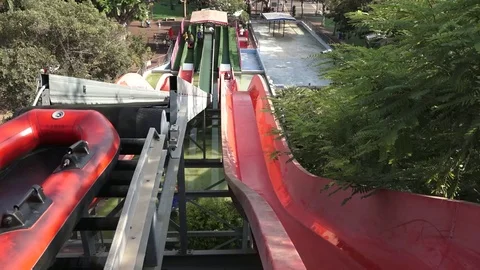 Amusement park slide Stock Footage 82414188