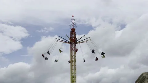 Amusement Park Swing Stock Footage 156485678
