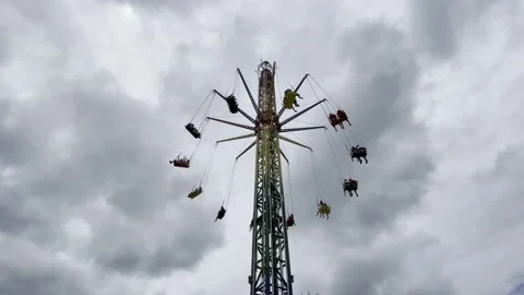 Amusement Park Swing Stock Footage 156485778