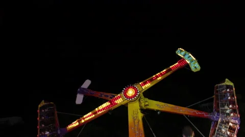 Amusement park in timelapse  4K resolution Stock Footage 40758705