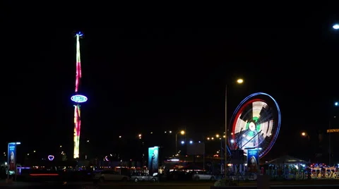 Amusement park timelapse Stock Footage 68760425
