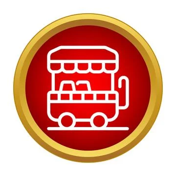 Amusement park train icon representing fun and recreation Stockillustratie