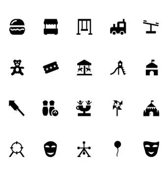 Amusement Park Vector Stock Illustration