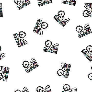 Amusement park vector seamless pattern Stock Illustration