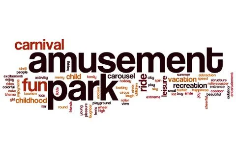 Amusement park word cloud Ilustração Stock