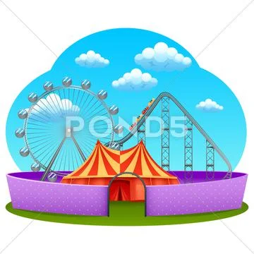 Amusement Part Concept Stock Illustration