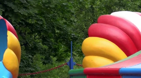 Amusement ride at fairgrounds. Stock Footage 51678867