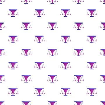 Amusement swing ride pattern background with purple elements イラスト素材