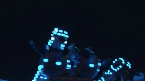 Amusement theme park or fair at night Video stock 108092355