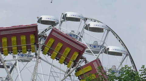 Amusement whirligigs Stock Footage 66476716