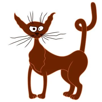 Amusing and comic cat Stock Illustration