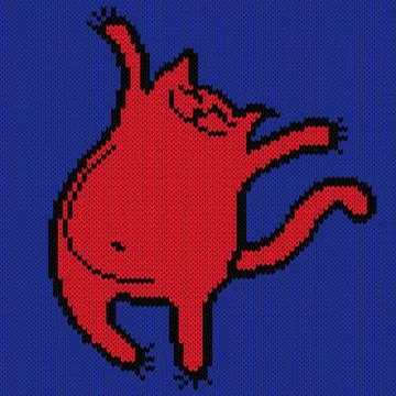 Amusing and happy cat Stock Illustration