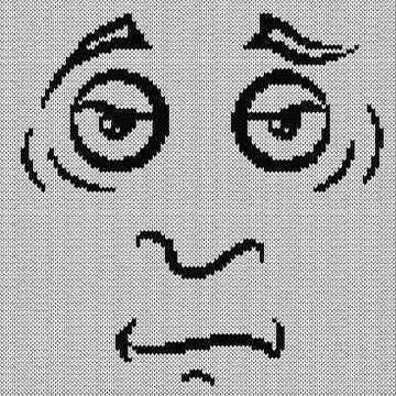 Amusing and indifferent grimace Stock Illustration