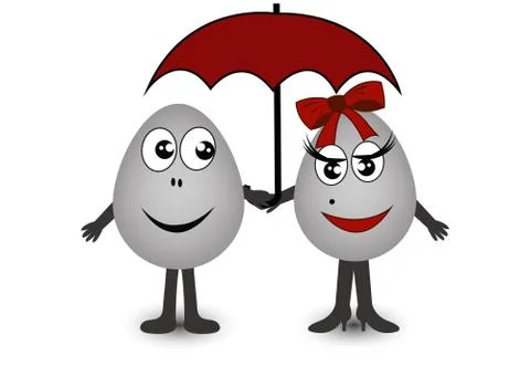 Amusing Easter eggs Stock Illustration