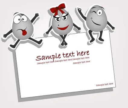 Amusing Easter eggs Stock Illustration