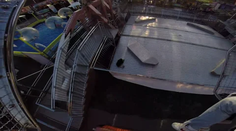 Amusing Lunapark Spin 스톡 동영상 36080027