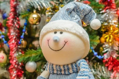 The amusing snowman Foto stock