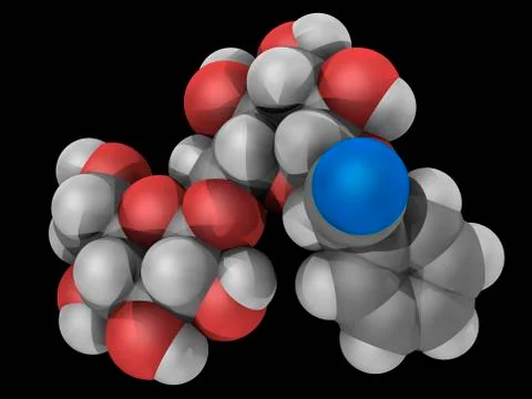 Amygdalin molecule Stock Illustration