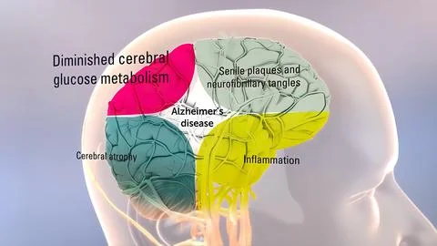 Amyloid Precursor Protein Processing and Alzheimer s Disease Illustrazione stock
