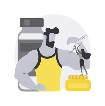 Anabolic steroids abstract concept vector illustration. Stock Illustration