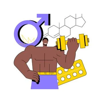 Anabolic steroids abstract concept vector illustration. Stock Illustration