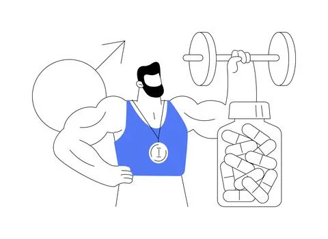 Anabolic steroids abstract concept vector illustration. Stock Illustration